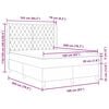 vidaXL Cama tipo Box Spring con LED Gris Claro 160 x 200 cm Terciopelo