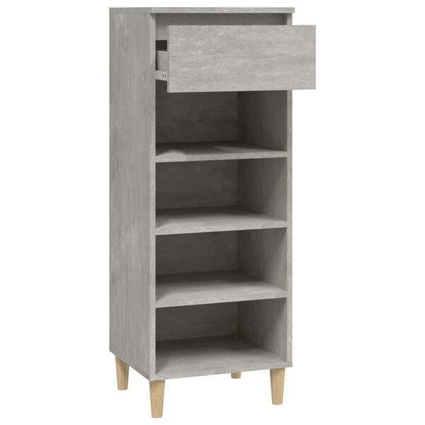 vidaXL Mueble zapatero madera contrachapada gris hormig&oacute;n 40x36x105 cm