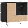 vidaXL Gabinete de Lavabo para Baño Roble Negro 65 x 33 x 60 cm