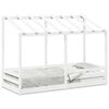 vidaXL Cama infantil con techo madera maciza pino blanca 90x190 cm