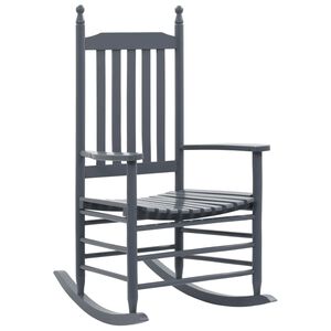 vidaXL Mecedora con asiento curvo madera de &aacute;lamo gris