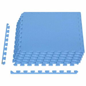 vidaXL Alfombrillas de goma EVA azul 6 uds 2,16 ㎡