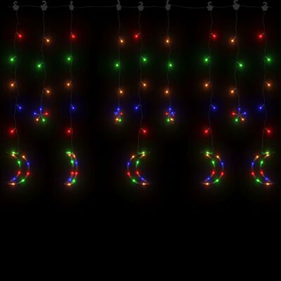 vidaXL Luces estrella y luna 138 LEDs de colores con control remoto