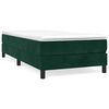 vidaXL Estructura de cama con somier terciopelo verde oscuro 90x190cm