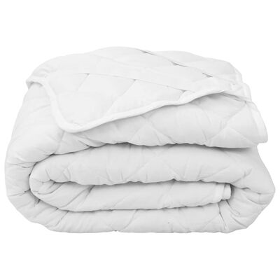 vidaXL Protector de colchón acolchado pesado blanco 180x200 cm