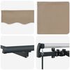 vidaXL Toldo Retr&aacute;ctil Manual Beige 250 x 200 cm tela