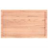 vidaXL Encimera baño madera maciza tratada marrón claro 100x60x(2-6)cm