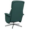 vidaXL Sill&oacute;n reclinable con reposapi&eacute;s tela verde oscuro