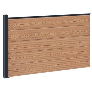 vidaXL Panel de valla WPC y Aluminio Marr&oacute;n