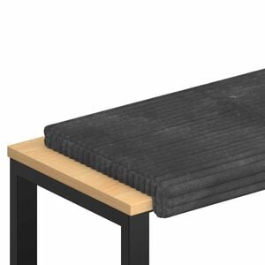 vidaXL Coj&iacute;n de banco Terciopelo de Corduroy Gris oscuro