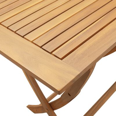 vidaXL Mesa de jardín plegable madera maciza de acacia 110x55x75 cm