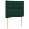 vidaXL Cama box spring con colch&oacute;n terciopelo verde oscuro 120x200 cm