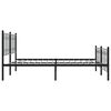 vidaXL Estructura cama sin colch&oacute;n con estribo metal negro 183x213 cm