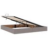 vidaXL Cama con almacenamiento y colch&oacute;n Taup&eacute; 200 x 200 cm Poli&eacute;ster