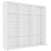 vidaXL Armario para CDs madera contrachapada blanco 100x23x89,5 cm