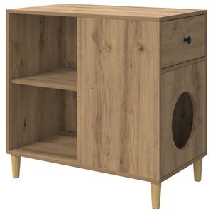 vidaXL Casa para Gatos Roble artisan 72 x 42,5 x 70 cm