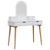 vidaXL Conjunto de Mesa de Tocador FAUSKE 4 uds. Blanco
