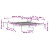 vidaXL Estructura de Cama con Mesitas Natural 180 x 220 cm