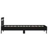 vidaXL Estructura de cama con cabecero y luces LED negro 75x190 cm