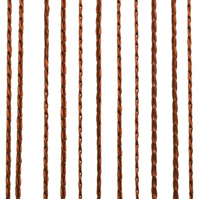 vidaXL Cortinas de flecos 2 piezas 140x250 cm marrón