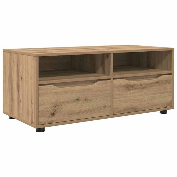 vidaXL Gabinete de TV con caj&oacute;n Roble artesanal 100 x 48 x 43 cm