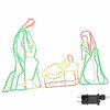 vidaXL Escena de Natividad Iluminada Multicolor 112 x 71,5 cm PVC