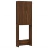 vidaXL Armario de lavadora marr&oacute;n roble 64x25,5x190 cm