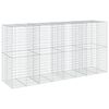 vidaXL Cesta de gaviones con cubierta hierro galvanizado 400x100x200cm