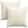 vidaXL Cojines de sof&aacute; 2 pcs Crema 80 x 80 cm Tela de pana