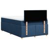 vidaXL Cama box spring con colch&oacute;n tela azul 120x200 cm