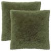 vidaXL Funda de almohada 2 uds. HEERLEN Verde 60 x 60 cm Fleece PV