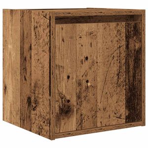 vidaXL Mesilla de noche de pared de madera vieja 38x34x40 cm