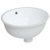 vidaXL Lavabo de ba&ntilde;o ovalado cer&aacute;mica blanco 38,5x33,5x19 cm
