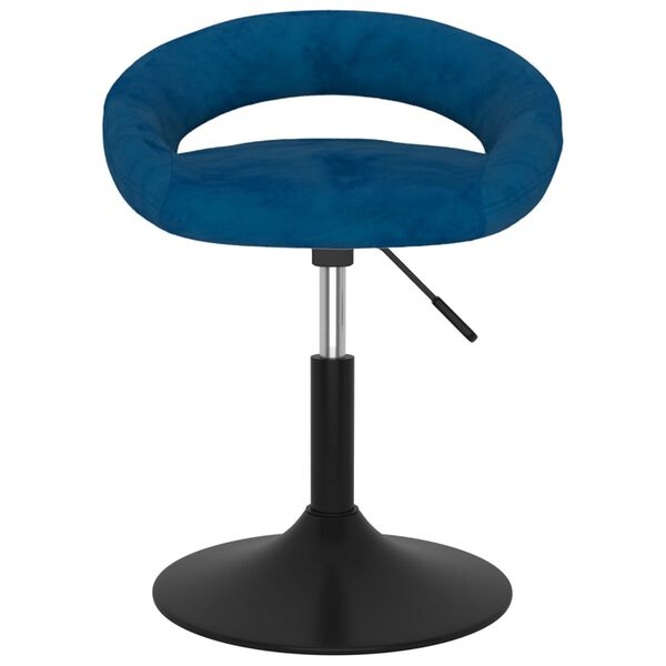 vidaXL Sillas de comedor giratorias 4 unidades terciopelo azul