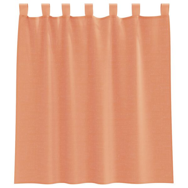 vidaXL Cortinas de gasa con trabillas 2 uds terracota 140x140 cmq