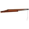 vidaXL Toldo retr&aacute;ctil aluminio y tela naranja y marr&oacute;n 3x2,5 m