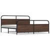 vidaXL Estructura de cama sin colch&oacute;n metal roble marr&oacute;n 183x213 cm