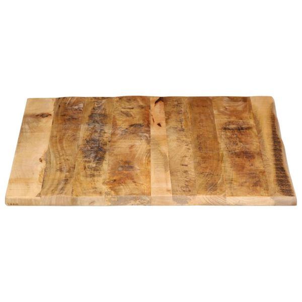 vidaXL Tablero de mesa borde natural madera maciza mango 110x80x2,5 cm