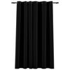 vidaXL Cortina opaca con ojales look de lino negro 290x245 cm