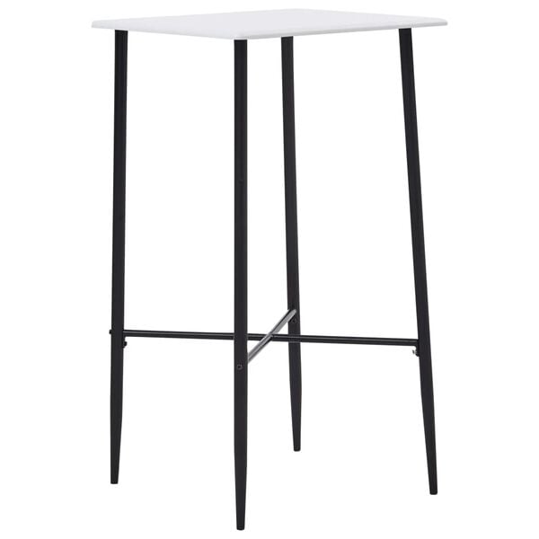 vidaXL Juego de mesa alta y taburetes 5 piezas pl&aacute;stico negro
