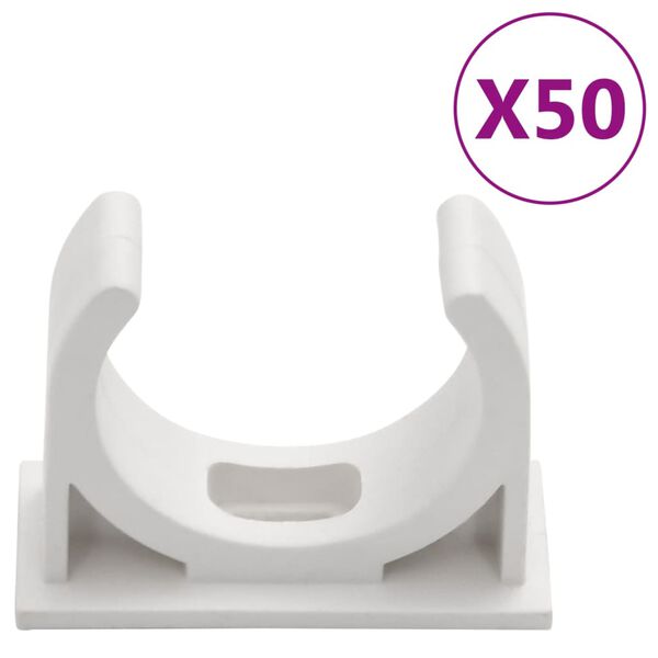 vidaXL Canaletas para cables con clips PVC &Oslash;30 mm 30 m