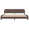vidaXL Estructura de cama Dover cuero sintético marrón 200x200cm