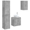 vidaXL Juego de muebles de ba&ntilde;o 3 uds. Gris Hormig&oacute;n