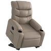 vidaXL Sill&oacute;n elevable el&eacute;ctrico cuero artificial capuchino