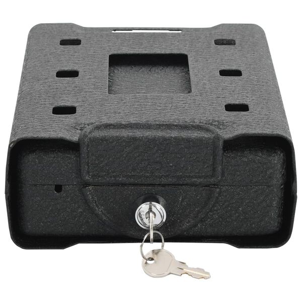 vidaXL Caja fuerte para coche de acero negro 21,8x16x7 cm
