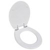 vidaXL Asiento inodoro WC MDF tapa de cierre suave dise&ntilde;o blanco