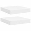 vidaXL Estante flotante pared 2 uds blanco y roble MDF 90x23,5x3,8 cm