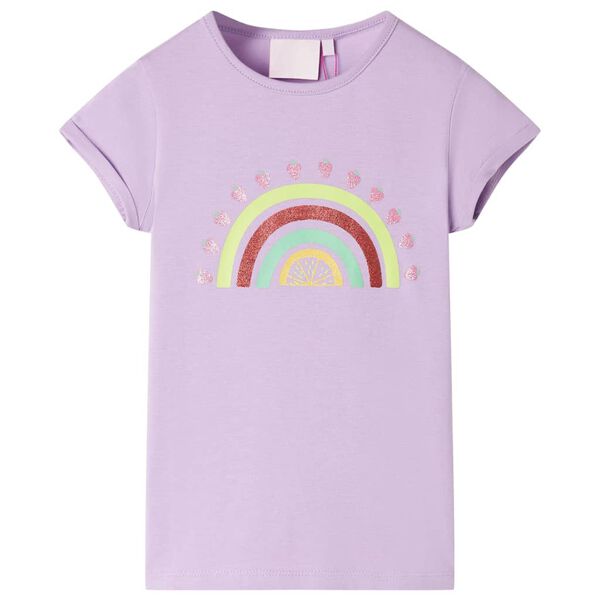 Camiseta infantil lila 128