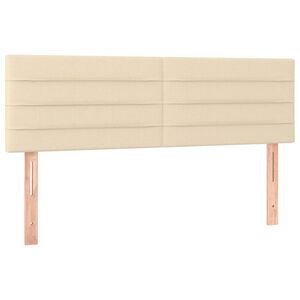 vidaXL Cabeceros tela crema 144x5x78/88 cm
