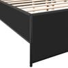 vidaXL Estructura de cama madera de ingenier&iacute;a y metal negro 120x200cm